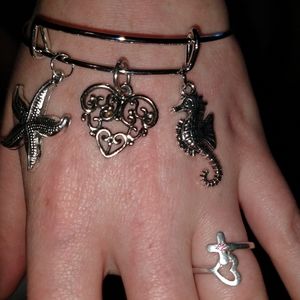 Bangle charm bracelet